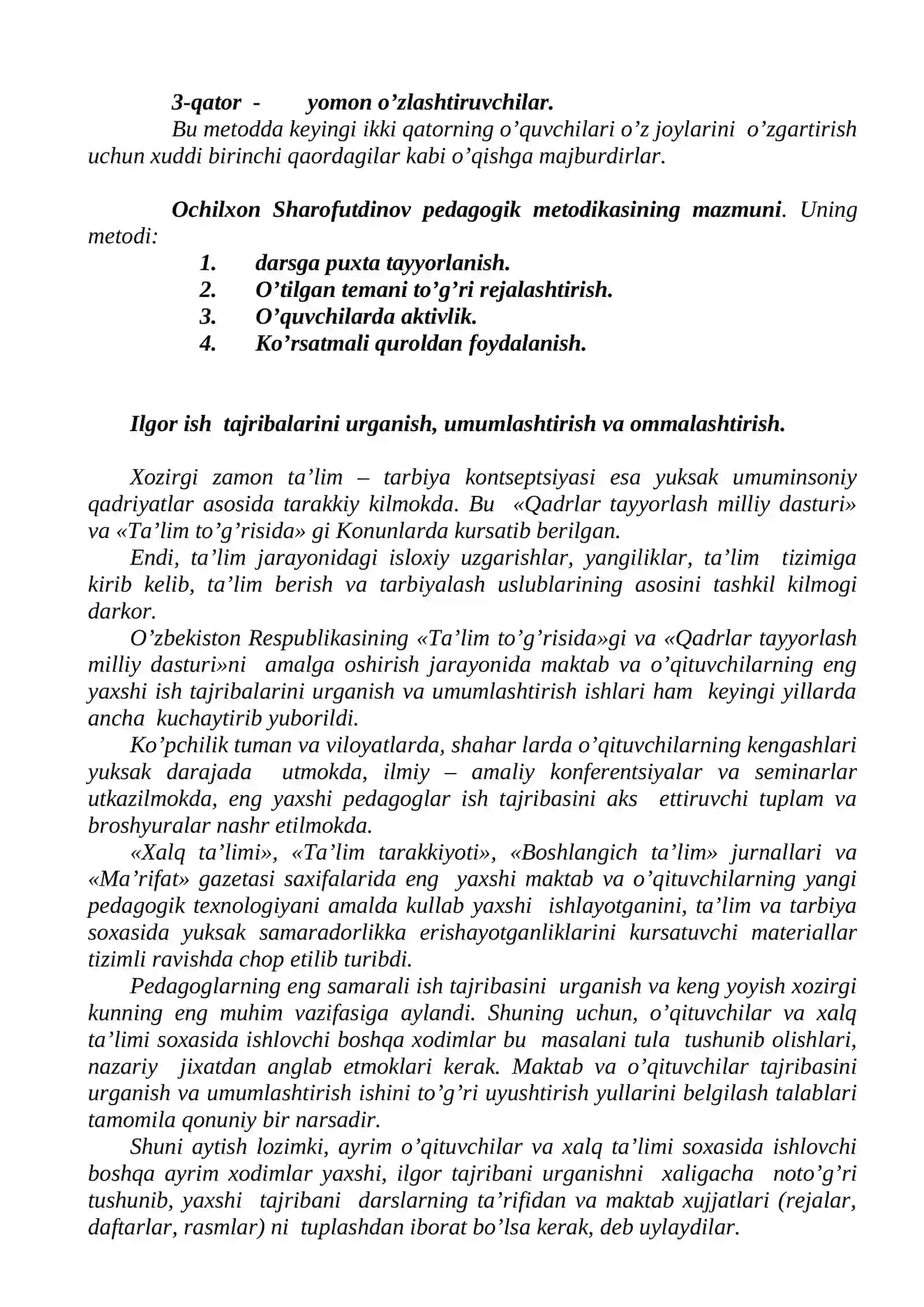 Peadgogik tajriva to'plash tizimi 4