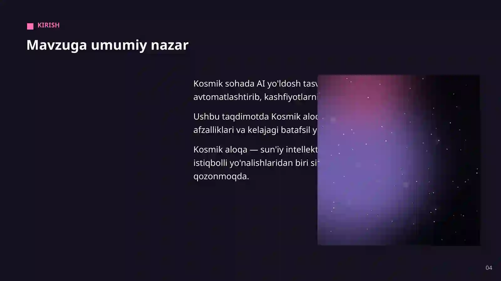 AI KOSMIK SOHADA 4