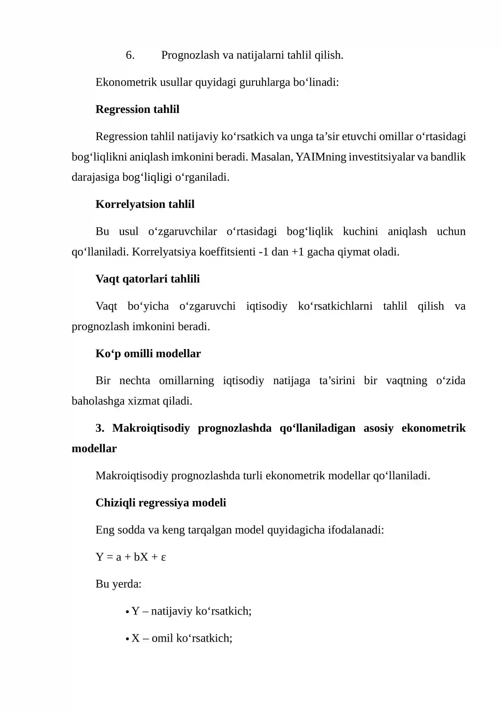 MAKROIQTISODIY PROGNOZLASHDA EKONOMETRIK USULLARDAN FOYDALANISH 4
