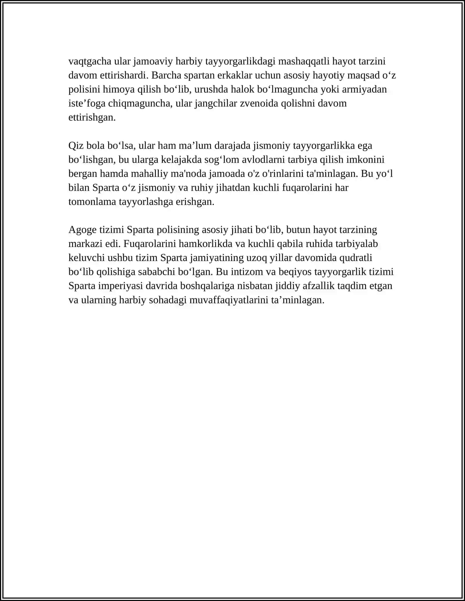 SPARTA POLISINING OʻZIGA XOS XUSUSIYATLARI 4