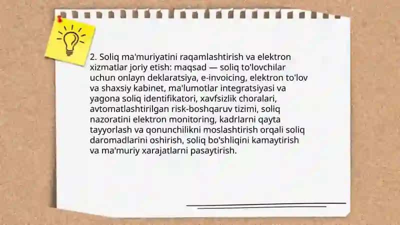 Budjit soliq siyosati barqarorligini taminlash yunalishlari 4