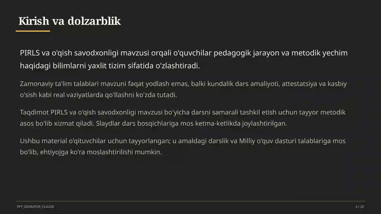 PIRLS va o'qish savodxonligi 2