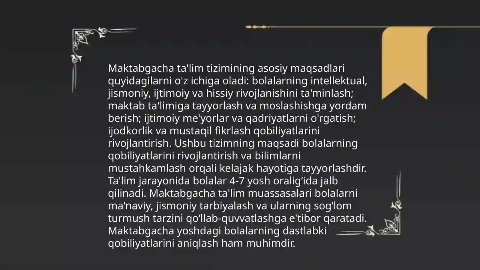 MAKTABGACHA TAʼLIM TIZIMIDA TAʼLIMNING TIZIMLILIK VA IZCHILLIK PRINSIPLARINI AMALGA OSHIRISH QOIDALARI 4