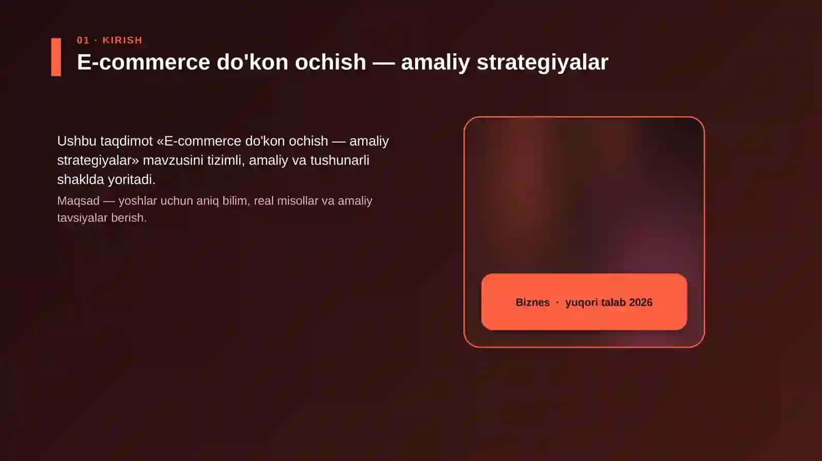 E-commerce do'kon ochish — amaliy strategiyalar 4