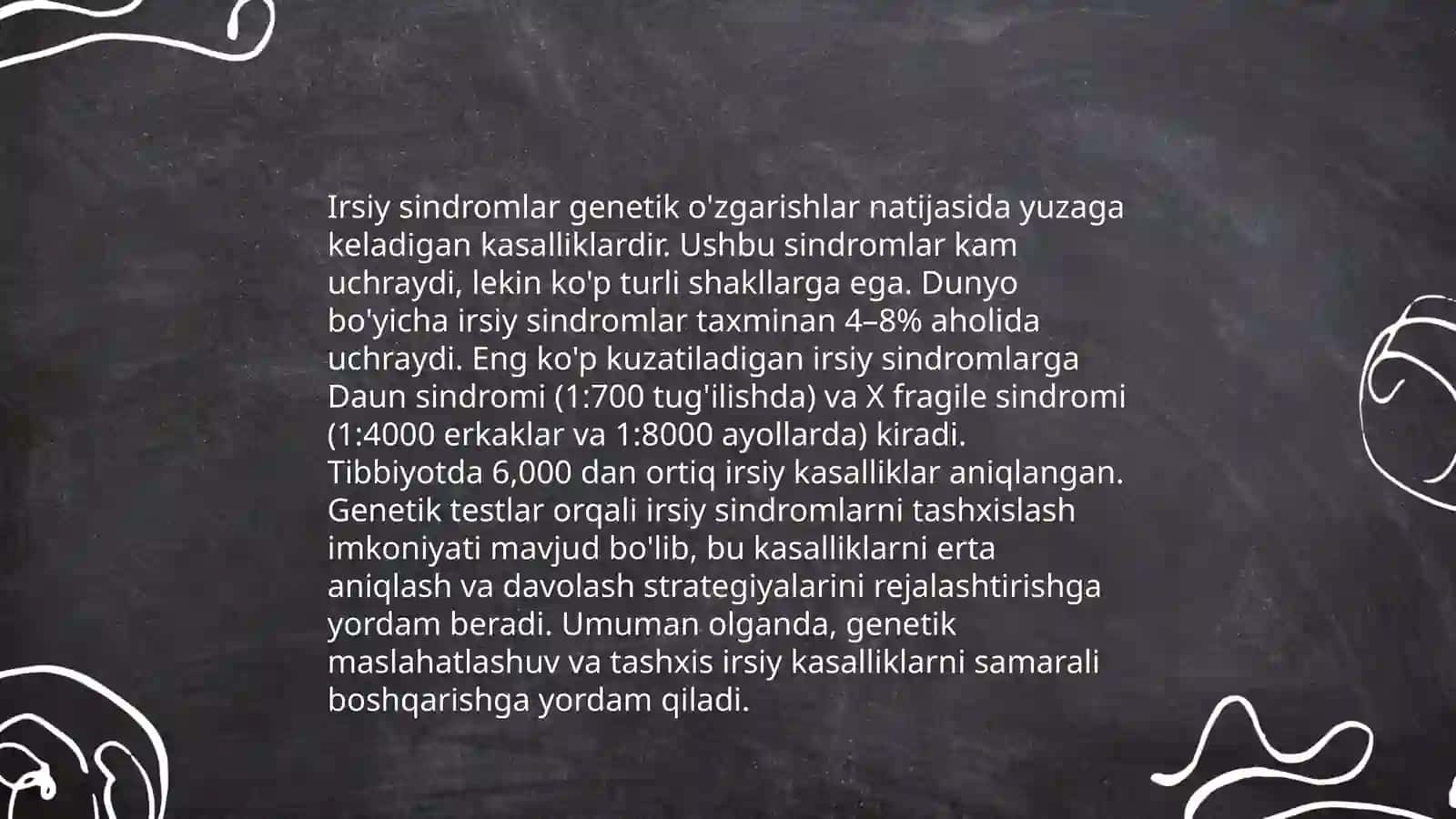 Nasldan-naslga o'tadigan kasalliklar 4
