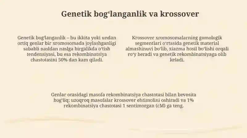 Belgilarning toʻqlisiz birikkan holatda irsiylanishi va unga doir masalalar 4