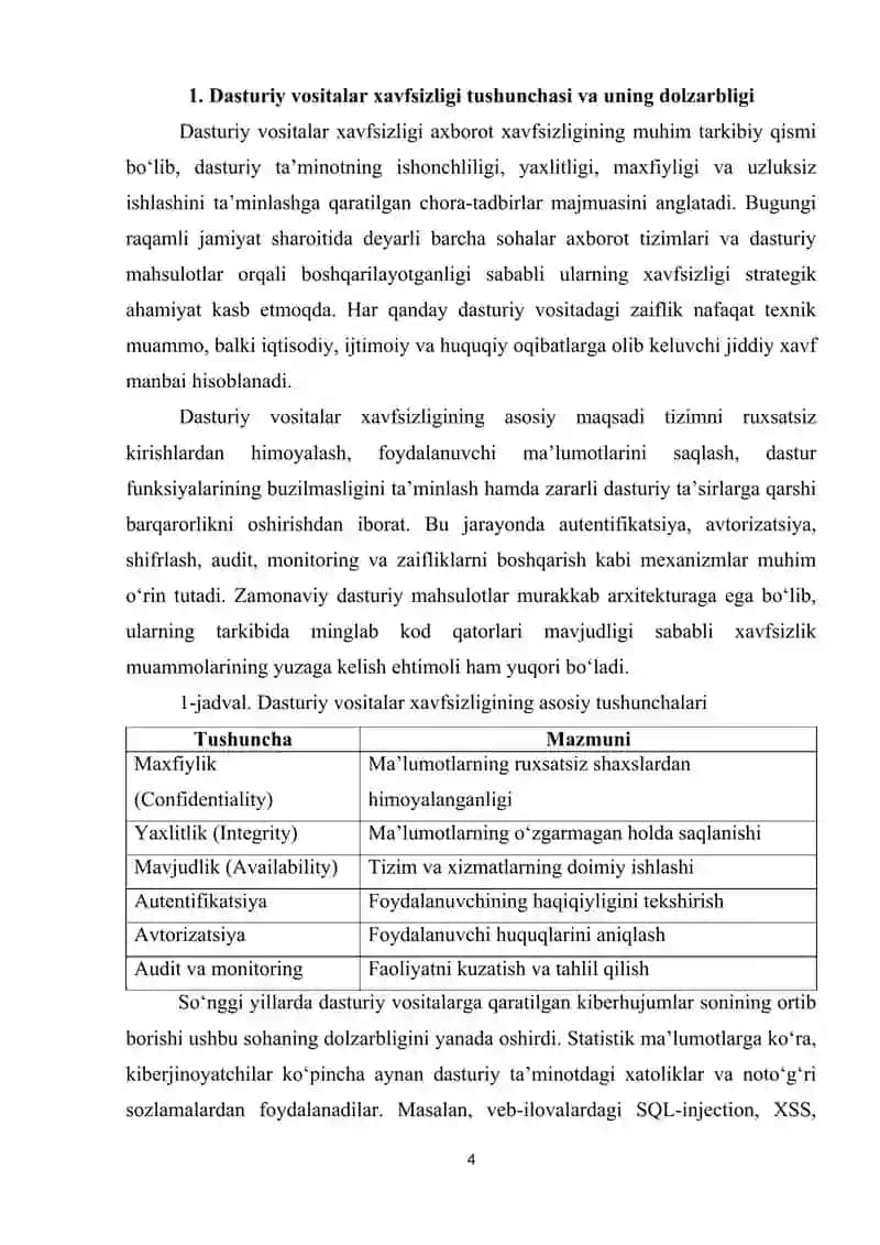Dasturiy vositalar xavfsizligiga oid so‘ngi statistik ma’lumotlar tahlili 4