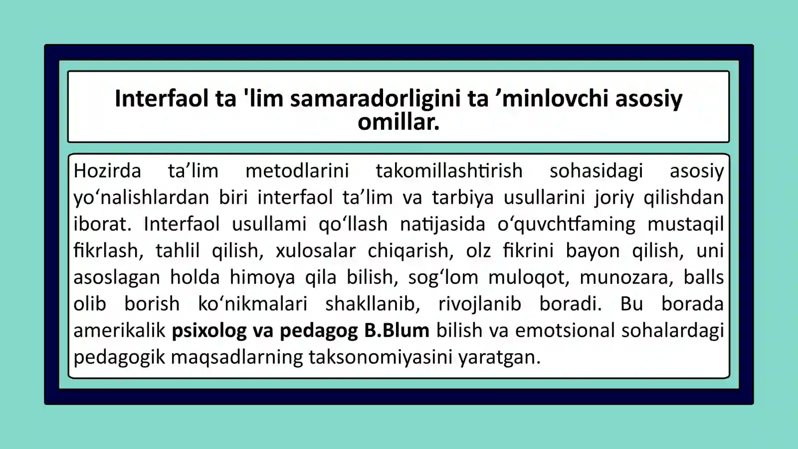 Ta’limning interfaol strategiyalari 4
