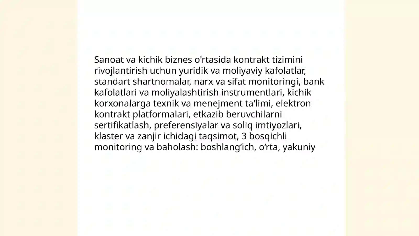 Sanoat korxonalarida kichik biznes bilan looperatsiya aloqalarini rivojlantirishning asosiy yo' nalishlari 4