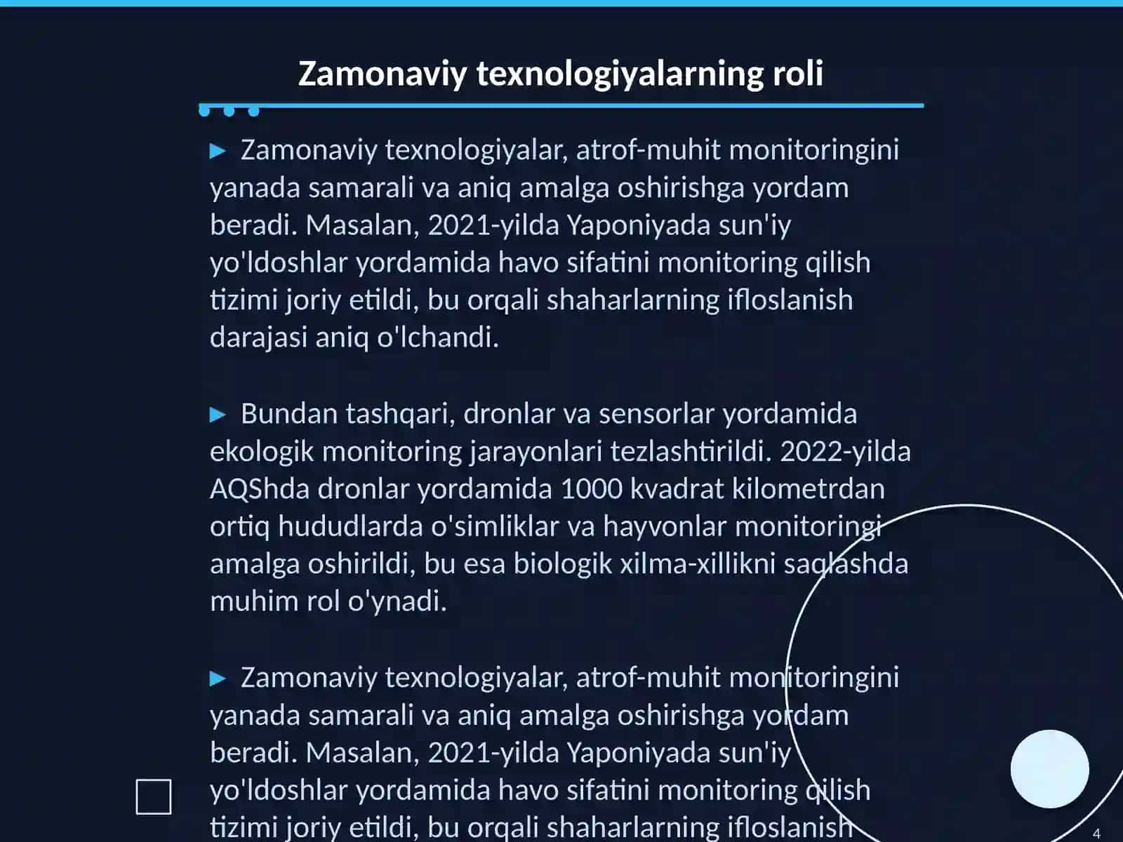 Atrof-muhit monitoringi va zamonaviy texnologiyalar 4