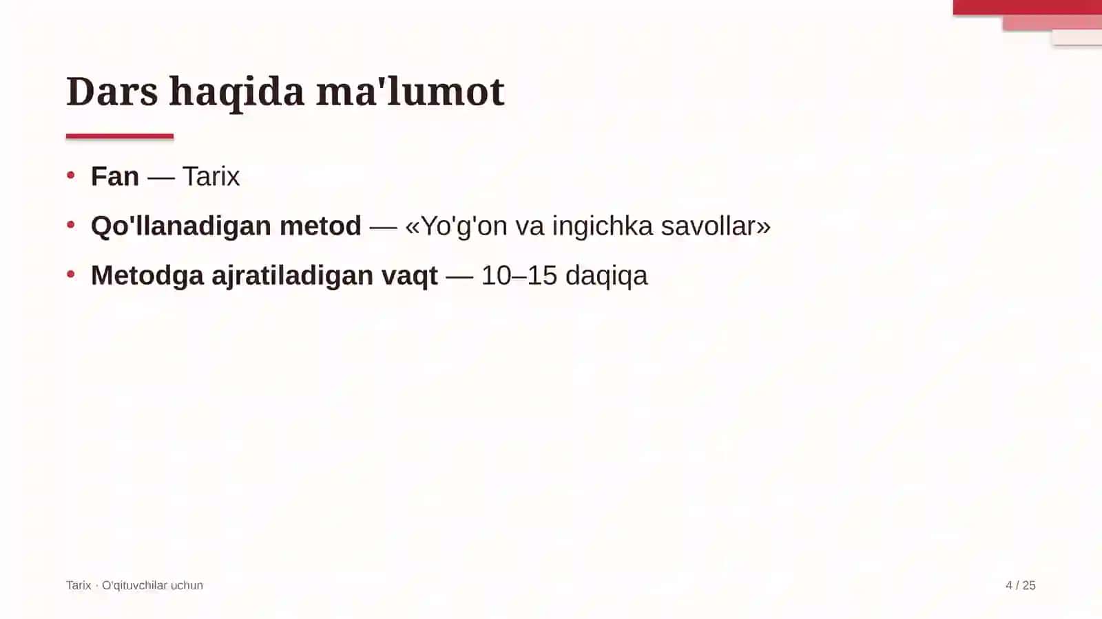 tarix darslarida yo'g'on va ingichka savollar metodidan foydalanish 9346 4