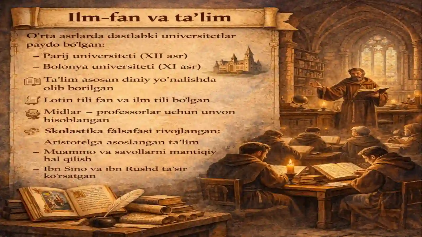Yevropa O'rta asr madaniyati 4