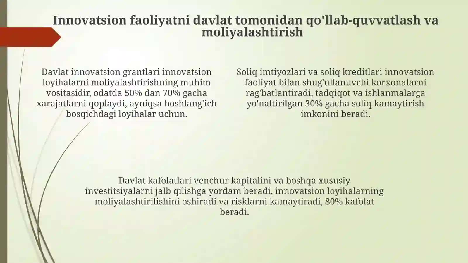Innovatsion faolyat infratuzilmaning tashkiliy iqtisodiy mexanizmi 4