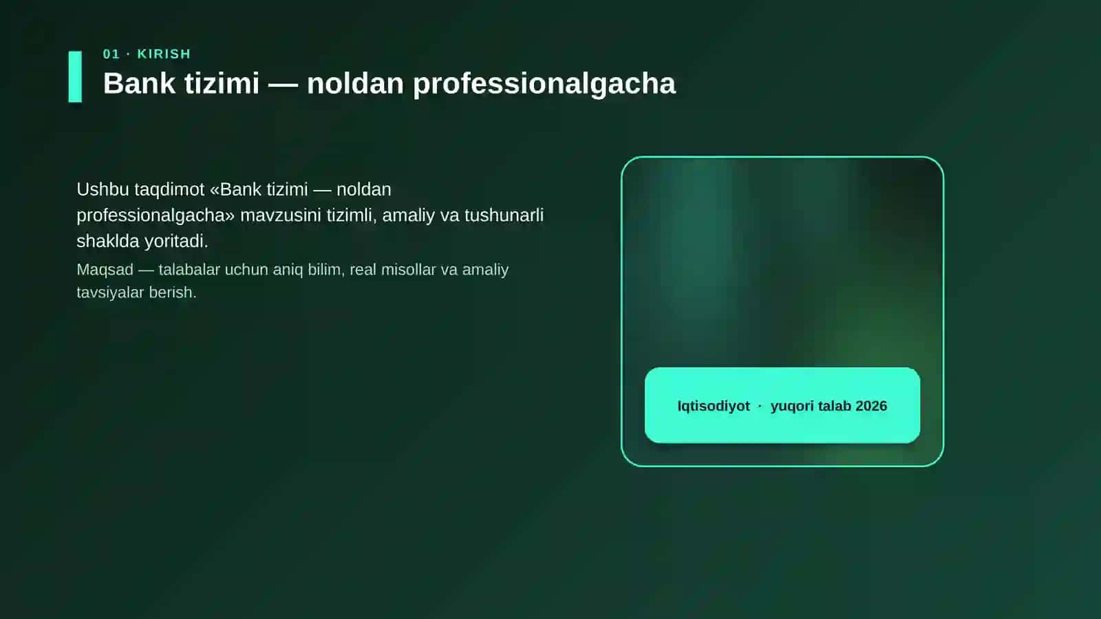Bank tizimi — noldan professionalgacha 4