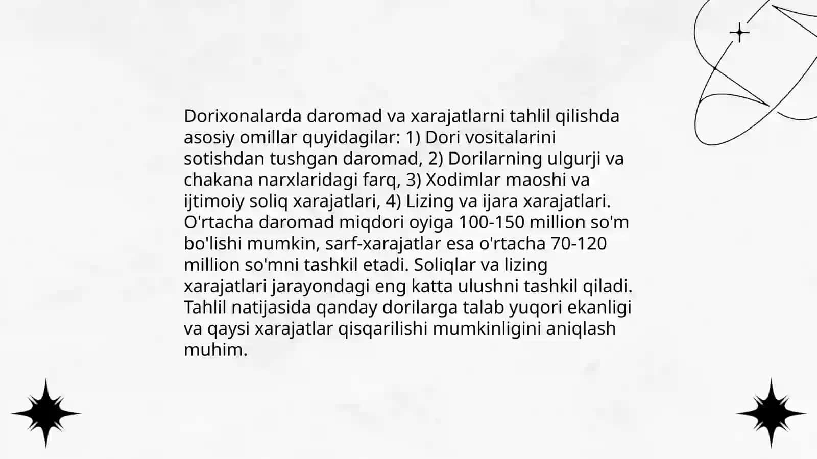 Dorixonalarning iqtisodiy koʻrsatkichlarini rejalashtirish 4