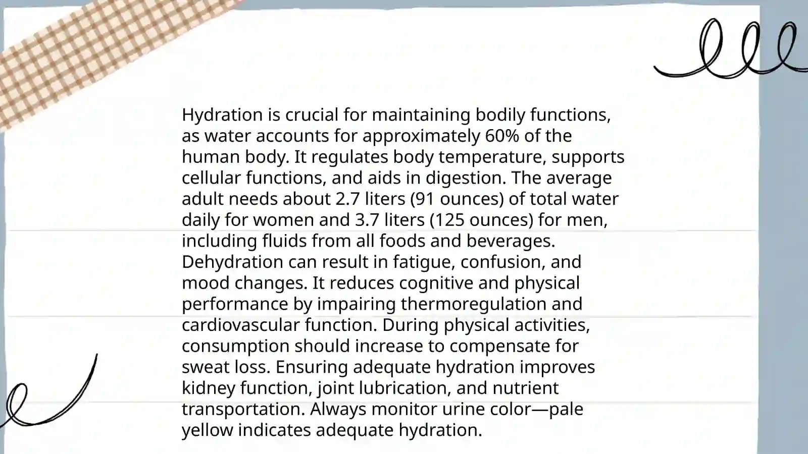 Keeping healthy 4