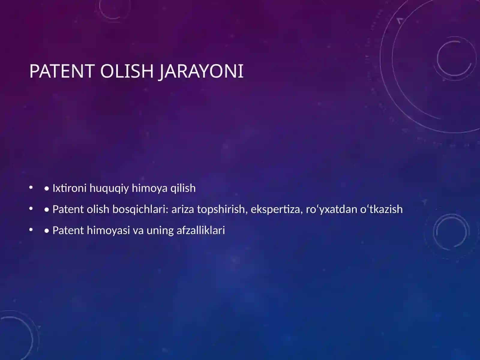 Patent, Litsenziya va Sertifikatlar olish uchun Shartnomalar tuzish 4