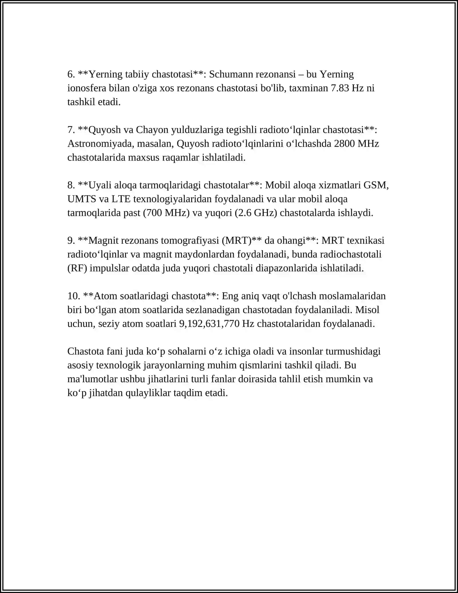 YO'NALTIRILGAN TO'LQINLARNING XUSUSIYATLARIGA (PARAMETRLARI) 4