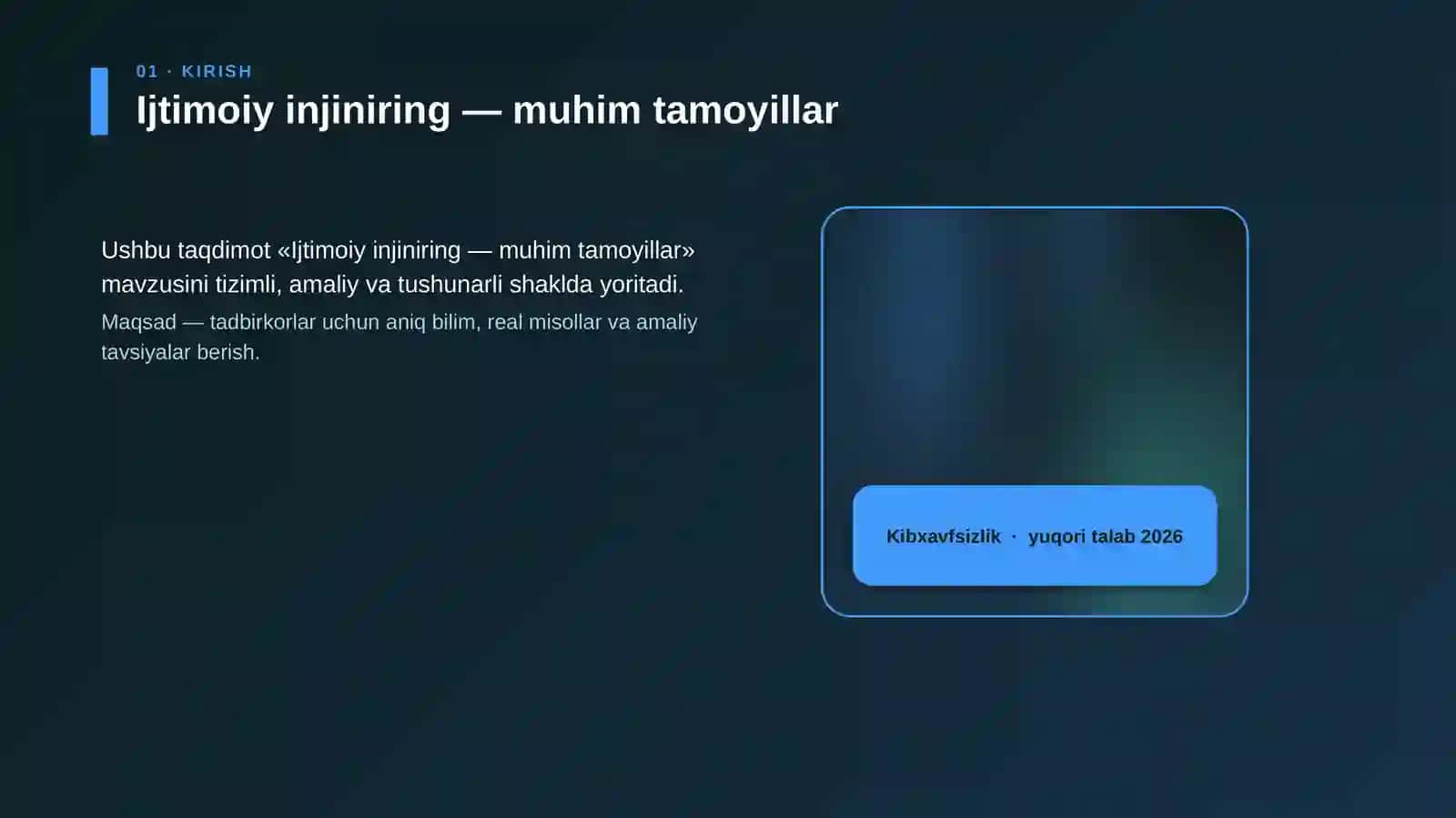 Ijtimoiy Injiniring - Muhim Tamoyillar 4