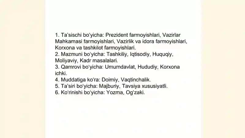 Farmoyish hujjatlari 4
