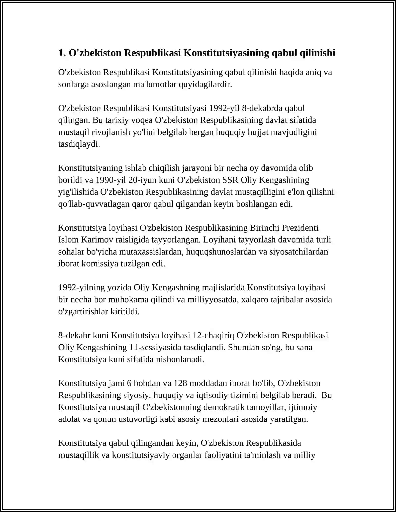 MUSTAQILLIK YILLARIDA DAVLAT BOSHQARUV TIZIMIDA AMALGA OSHIRILGAN ISLOHOTLARNING XUSUSIYATLARI 4
