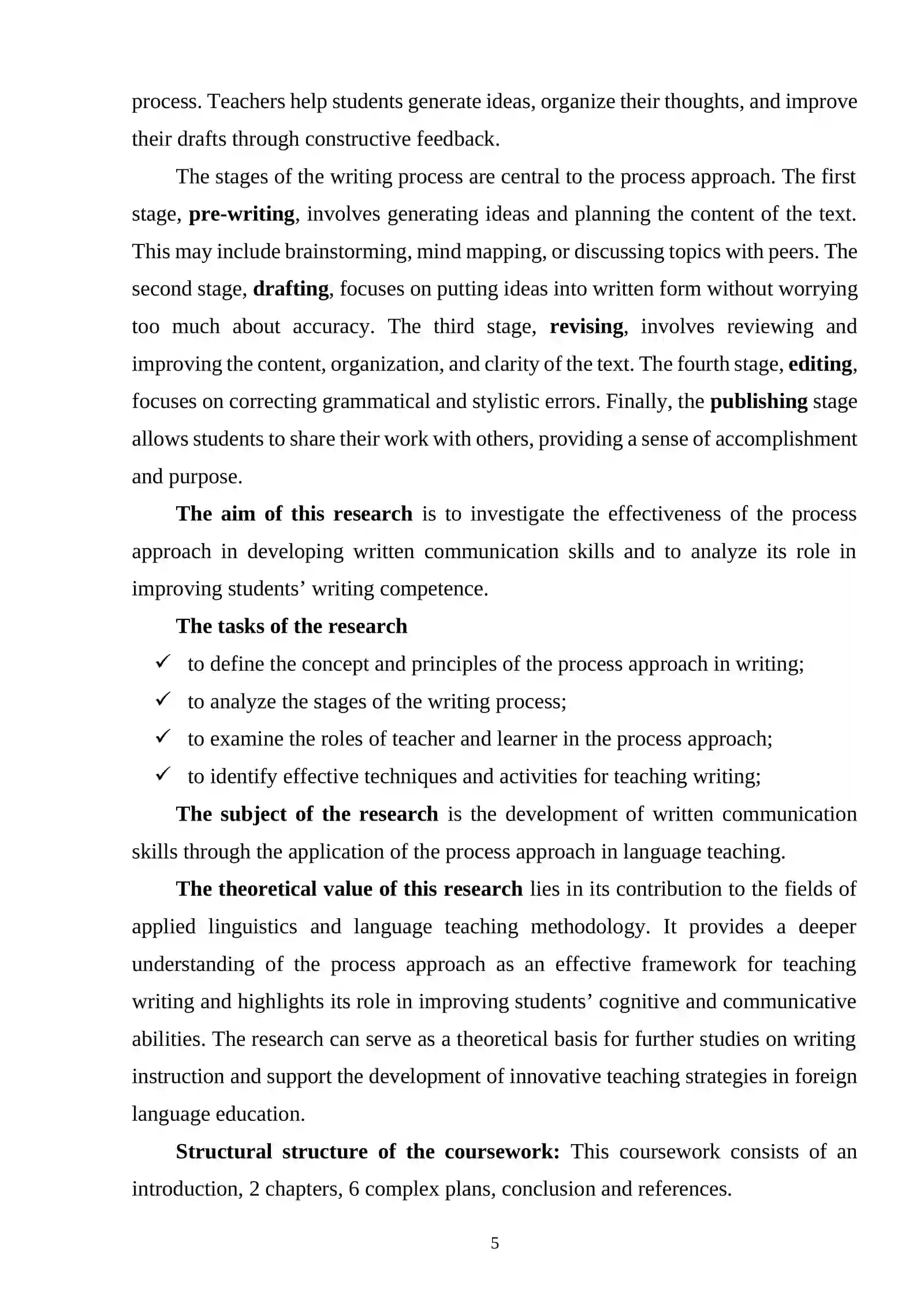 Developing Written Communication through the Process Approach 4