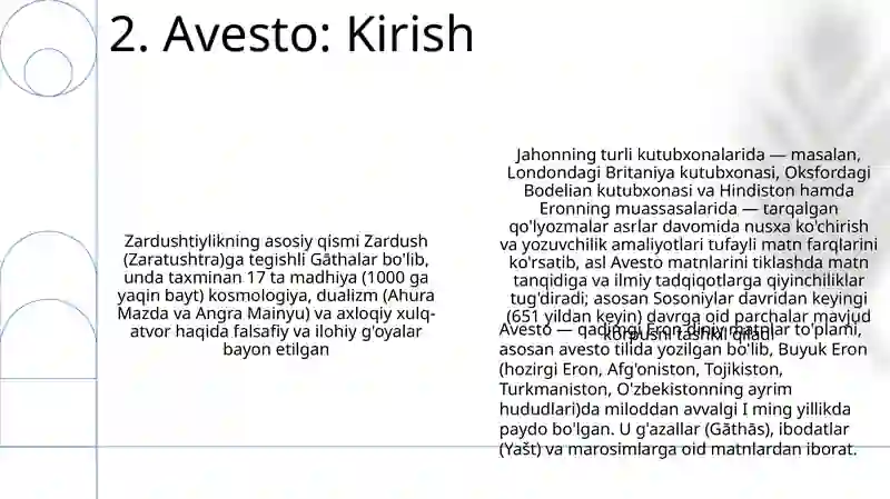 Avesto kitobi haqida 4