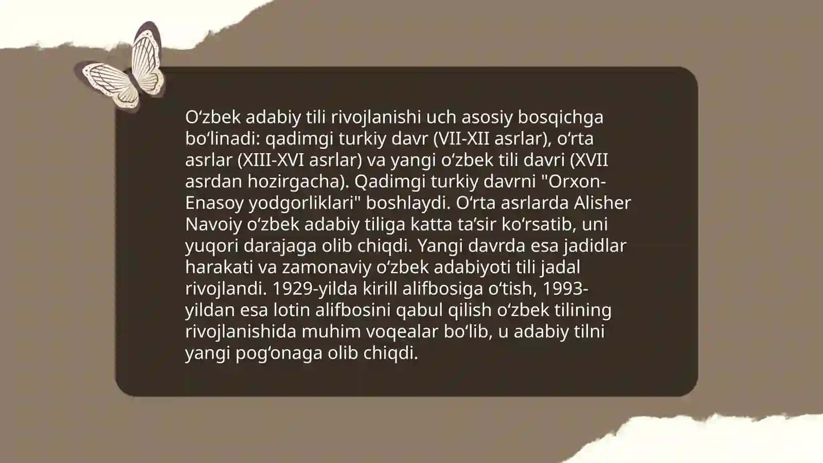 Hozirgi õzbek adabiy tili fanining predmeti maqsadi va vazifalari 4