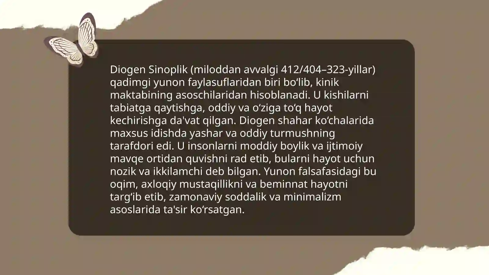 Diogenning hayoti va tarixi 4