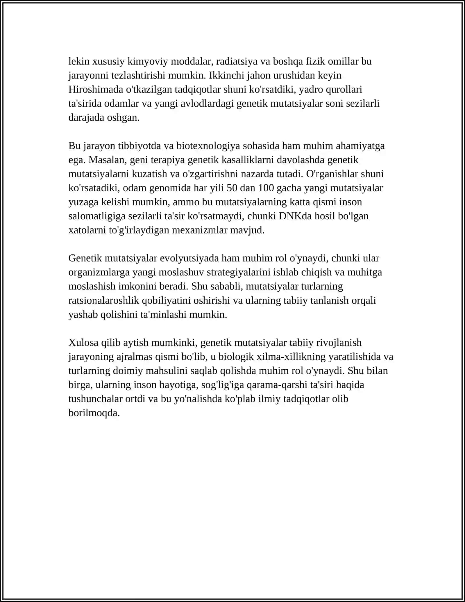 MUTATSION OʻZGARUVCHANLIK 4