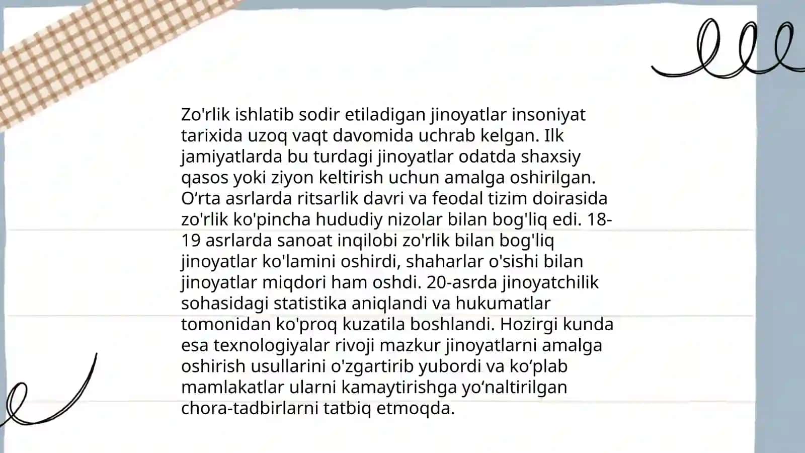 Zo'rlik ishlatib sodir etiladigan jinoyatlarning kriminologik tavsifi va uni oldini olish 4
