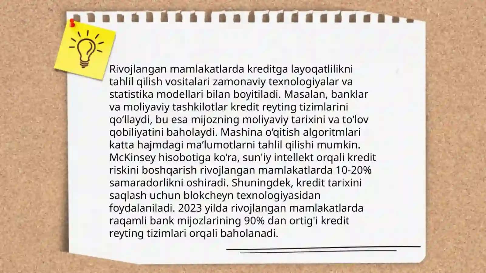 Rivojlangan mamlakatlarda mijozni kreditga layoqatligini baholash usullari 4