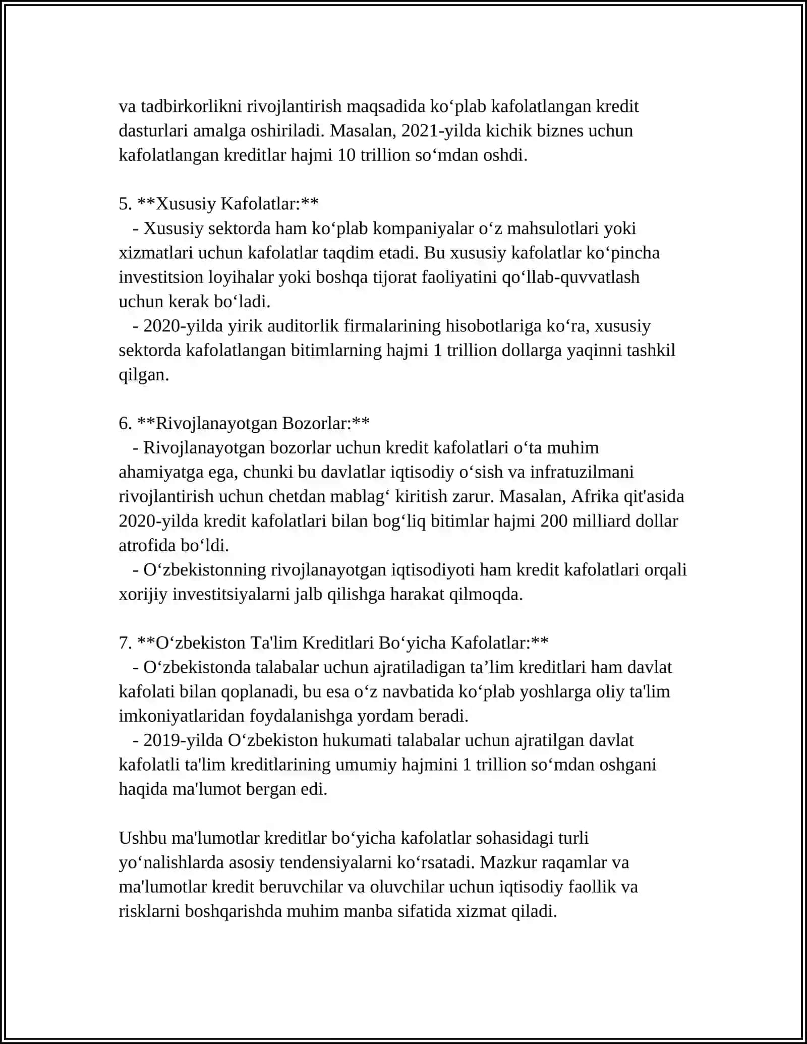 MUSTAQIL ISH Mavzu: TIJORAT BANKLARIDA BALANSDAN TASHQARI OPERATSIYALARI 4