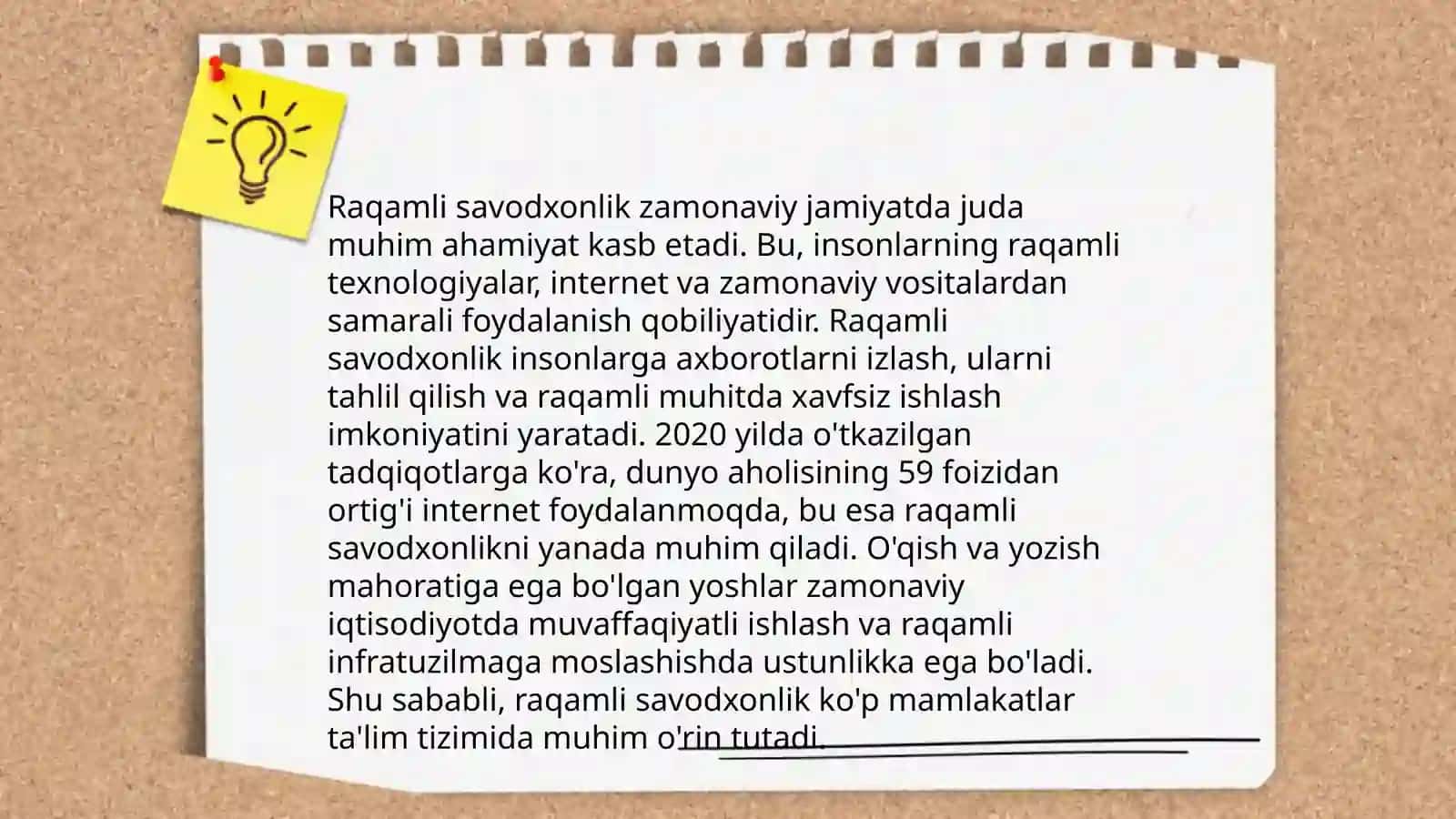 Raqamli savodxonlik bilan ishlashning ahamiyati haqida axborot - tahliliy materiallar tòplash 4