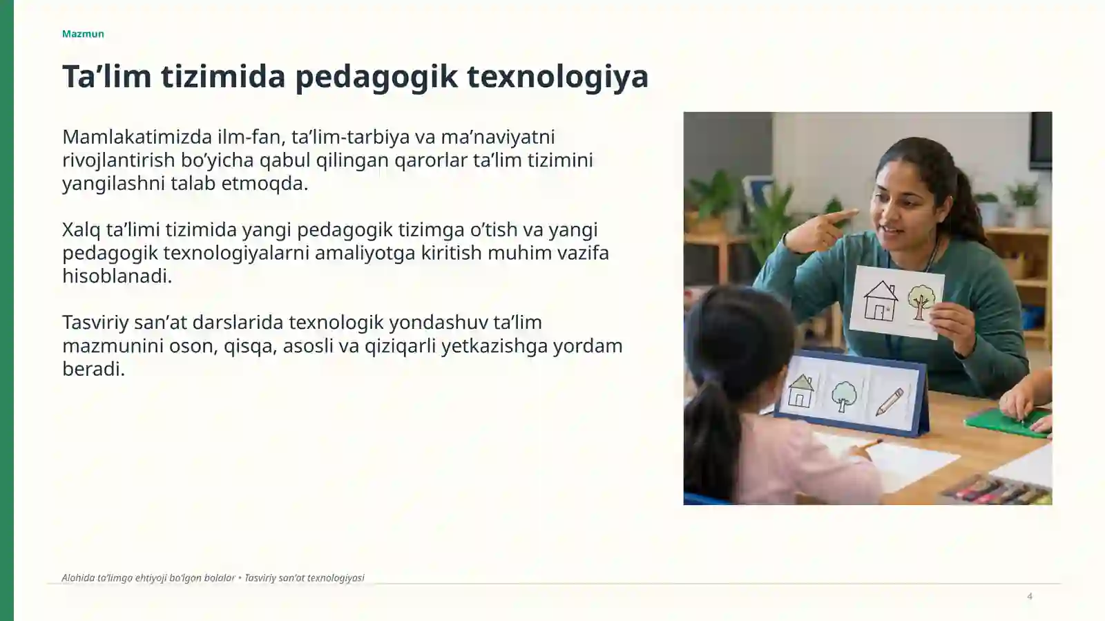 Alohida taʼlimga ehtiyoji bo‘lgan bolalar uchun tasviriy sanʼat texnologiyasi 4