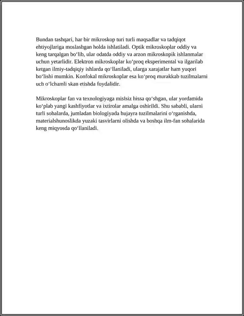 Mikroskoplar va ularning turlari (optik, elektron, konfokal) 4