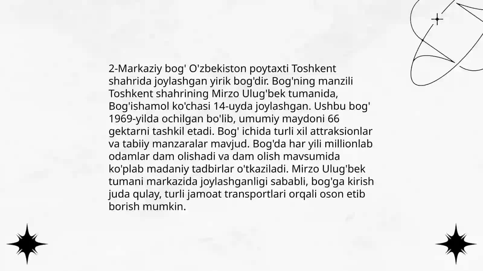 Nyu York markaziy bog'ining tuzilishi, joylashgan joyi va loyhalashtirgan inson haqida ma'lumot 4