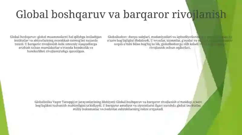 Globallashuv, Globalistika Va Barqaror Taraqqiyot Jarayonlarining Mohiyati 4