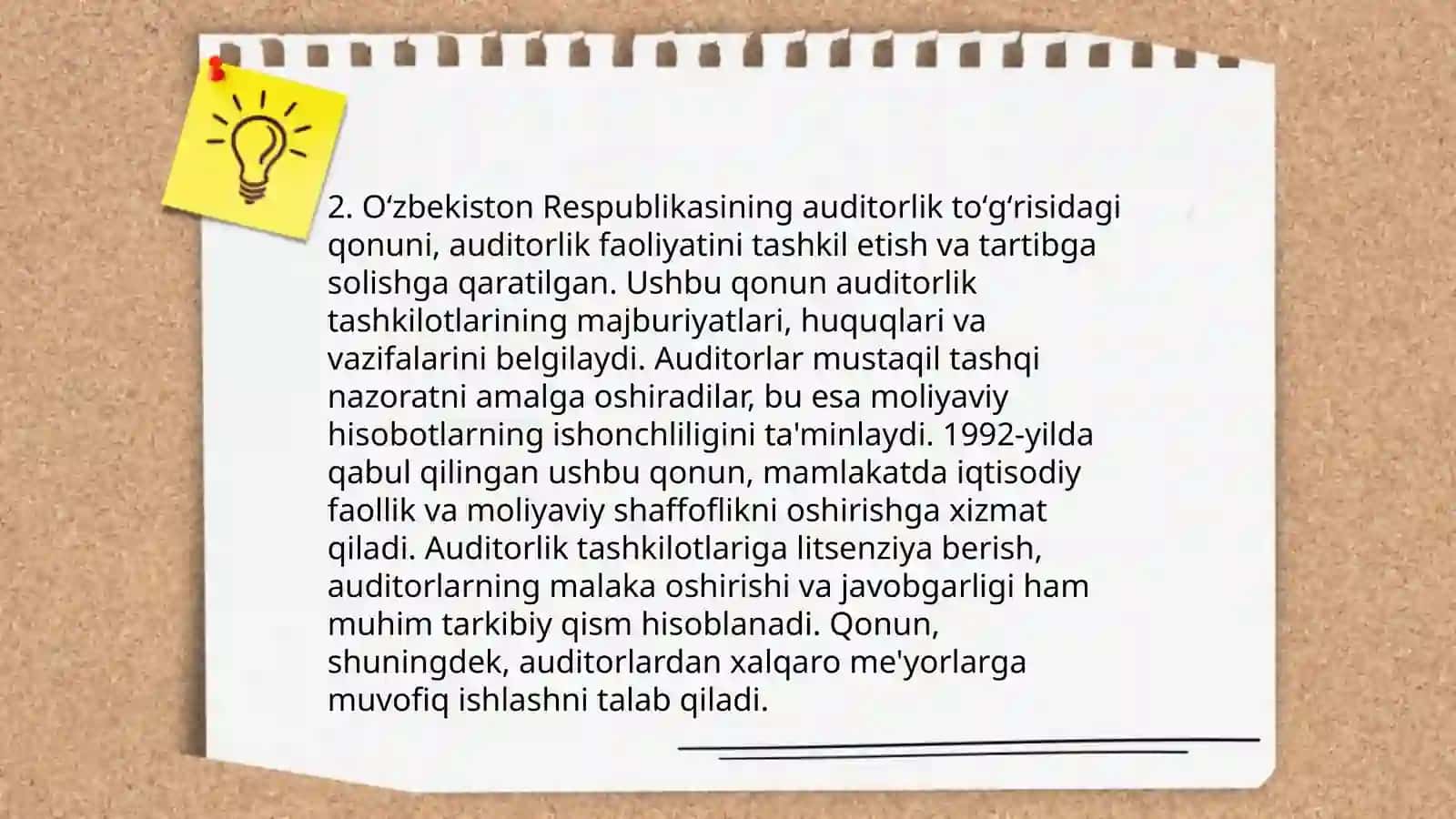 Auditorlik faoliyatining huquqiy asoslari, xalqaro audit standartlari 4