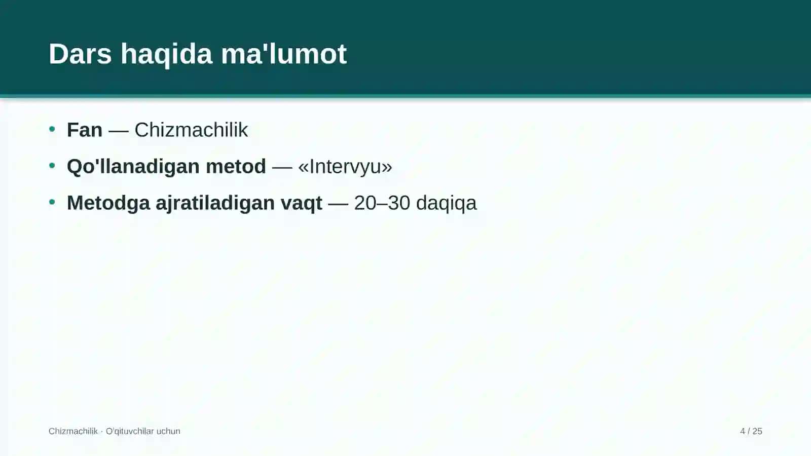 chizmachilik darslarida intervyu metodidan foydalanish 3188 4