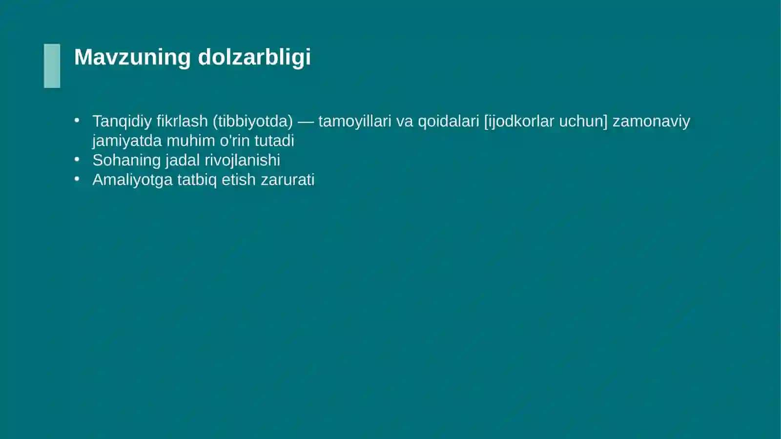 Tanqidiy fikrlash (tibbiyotda) — tamoyillari va qoidalari [ijodkorlar uchun] 4