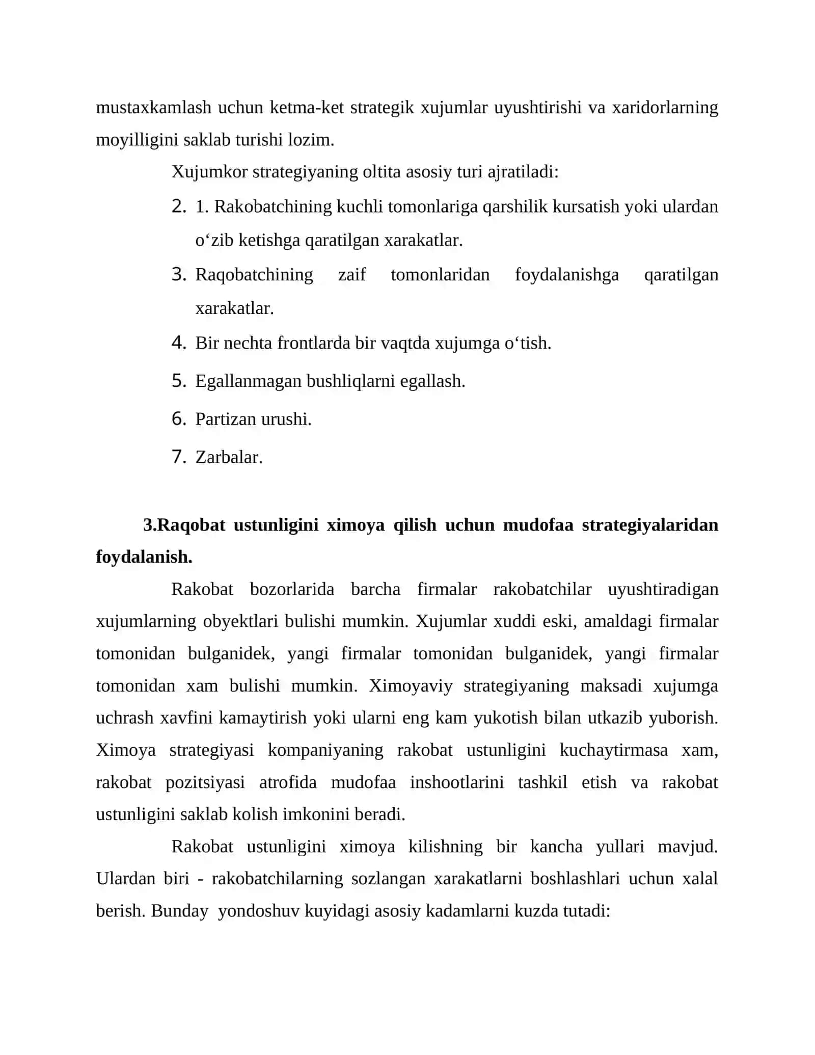 Raqobat strategiyalari 4