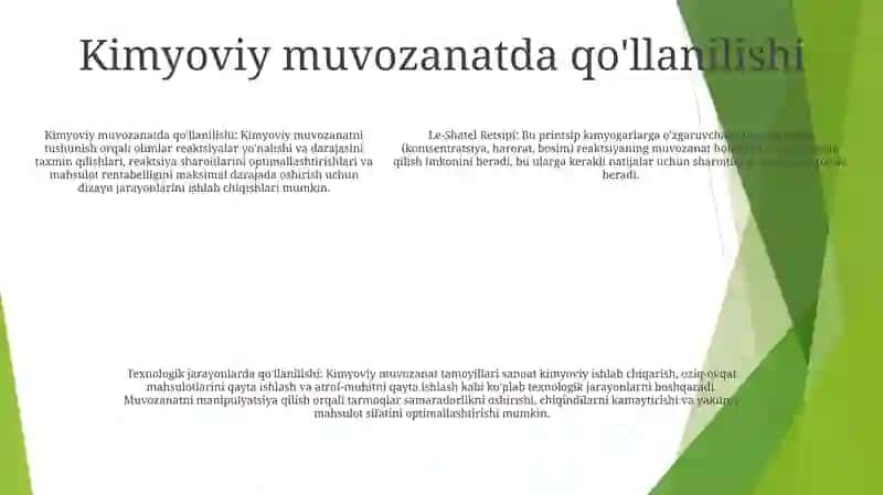 Le-Shatel Retsipi Va Uning Texnologik Jarayonlarda Qo'Llanilishi 4