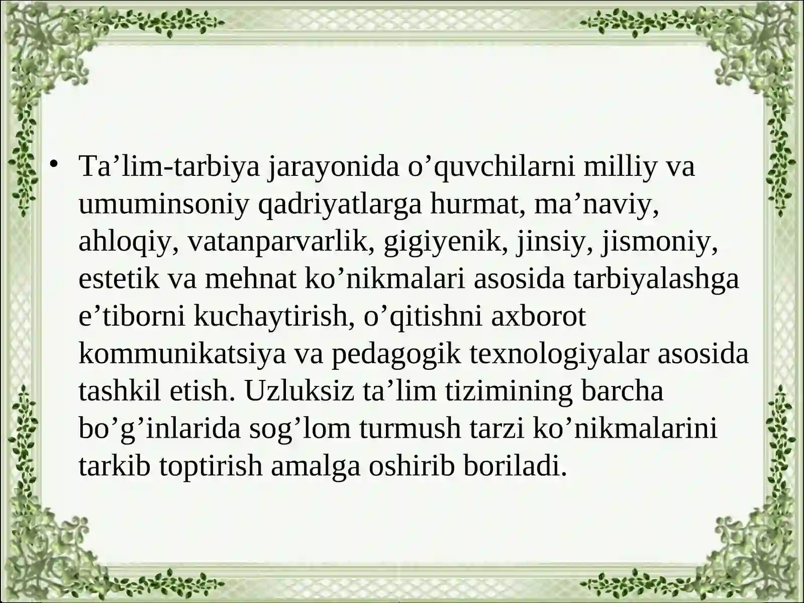 Sog'lom turmush tarzi BMI 4