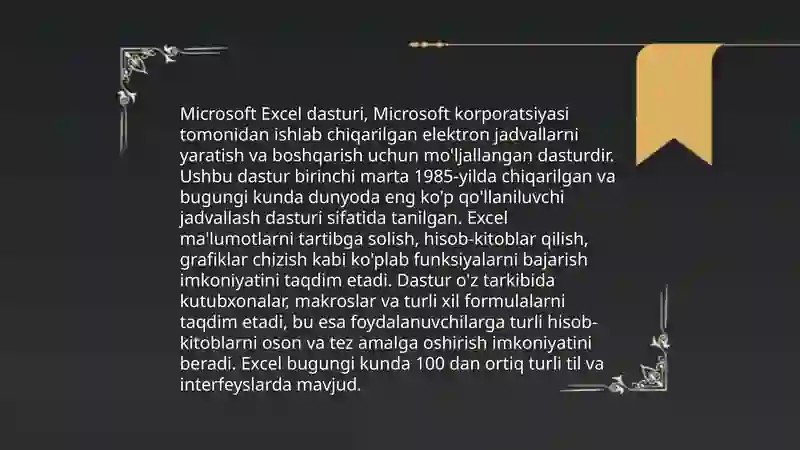 Микрософт офис дастурлари 4