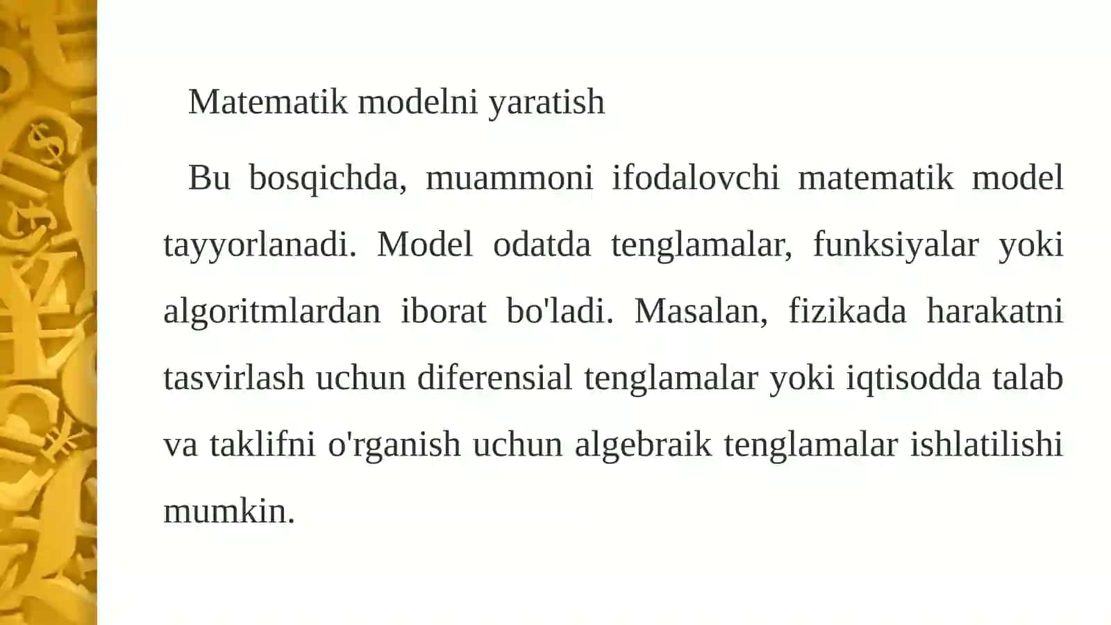 Matematikmodellashtirishda Maple 4