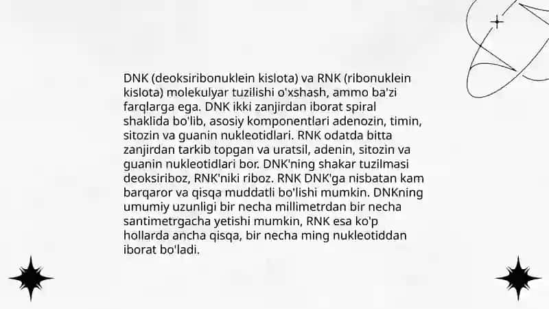 Nuklein kislotalar tuzilishi va ahamiyati 4