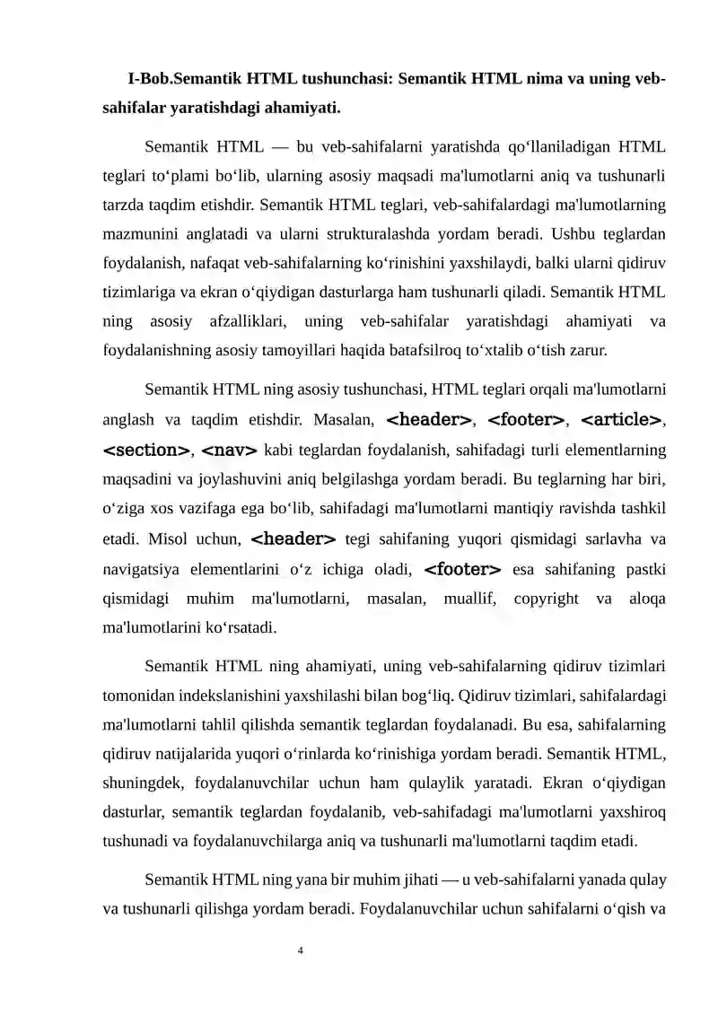 Semantik HTML teglari 4
