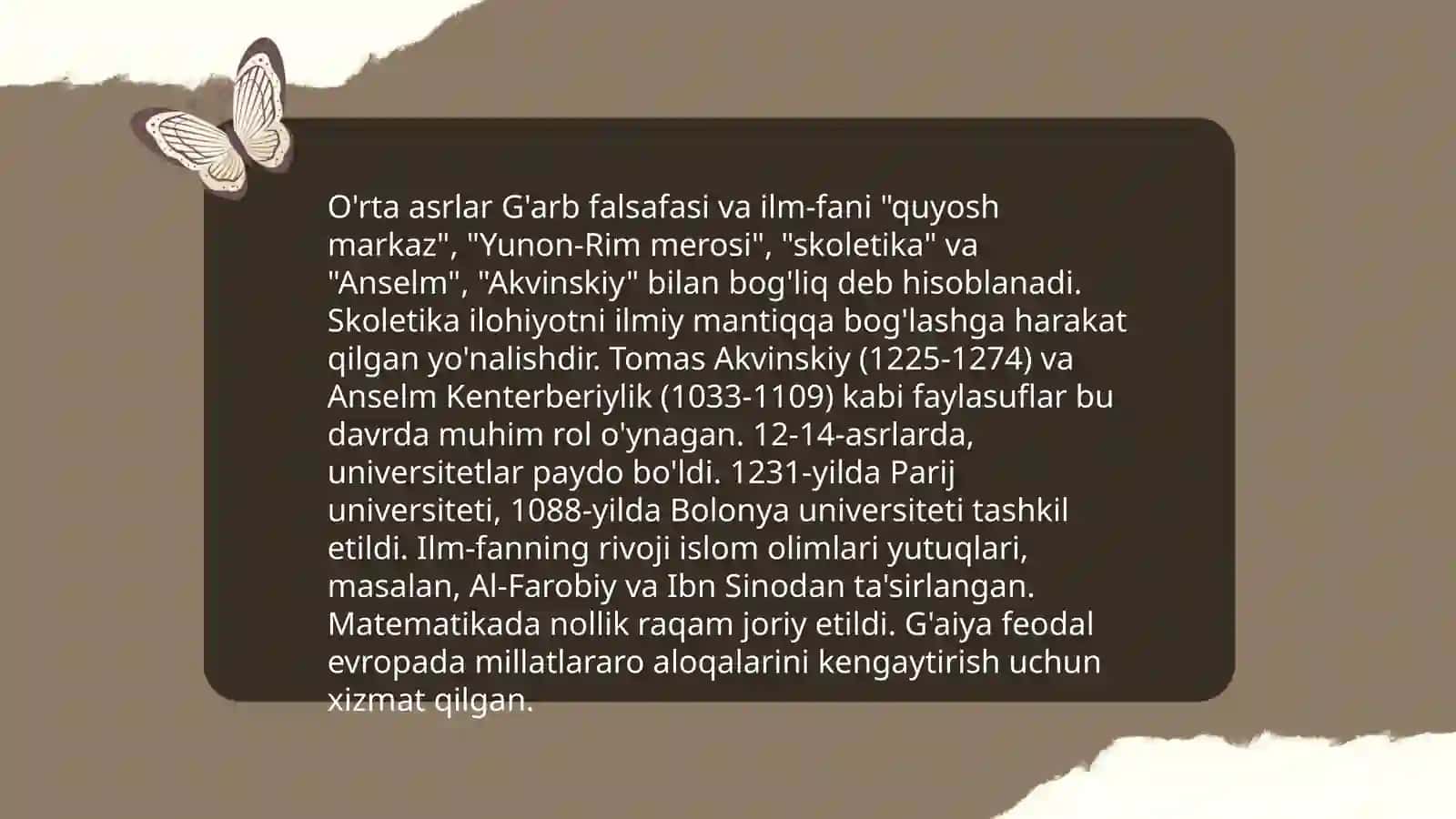 G’arb Falsafasining fanga taraqqiyoti 4