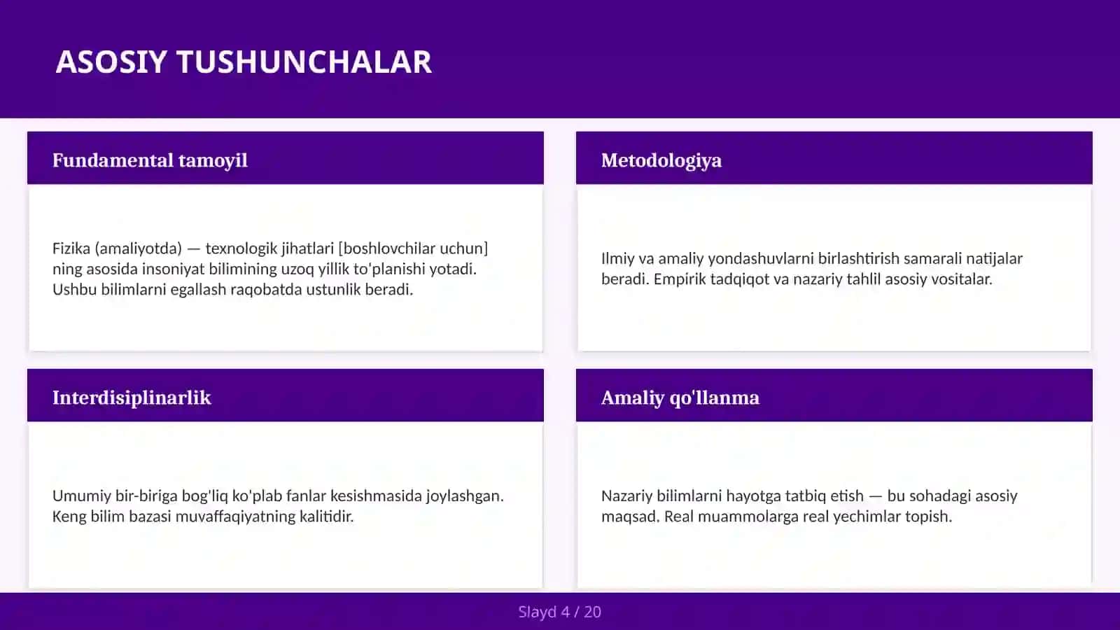 FIZIKA (AMALIYOTDA) — TEXNOLOGIK JIHATLARI [BOSHLOVCHILAR UCHUN] 4
